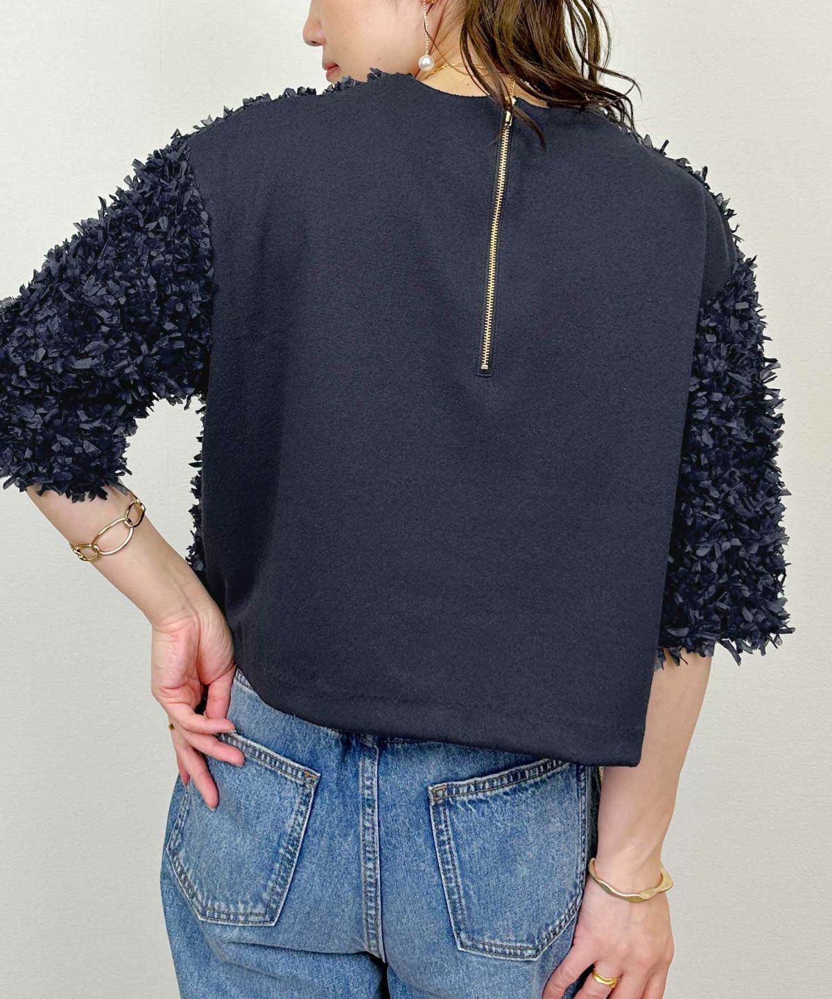 model：H164　着用サイズ：M　ネイビー