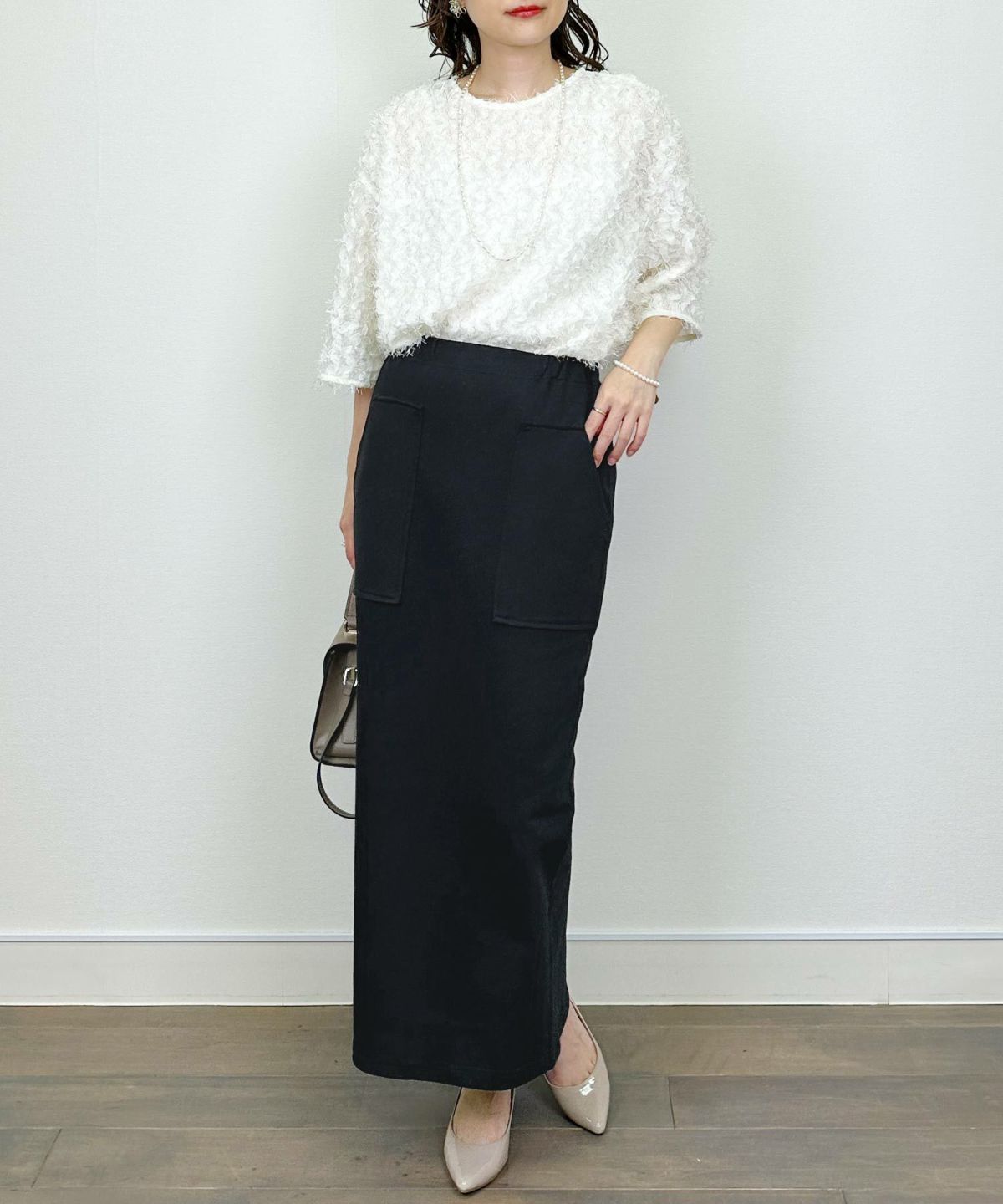 model：H164　着用サイズ：M　ブラック