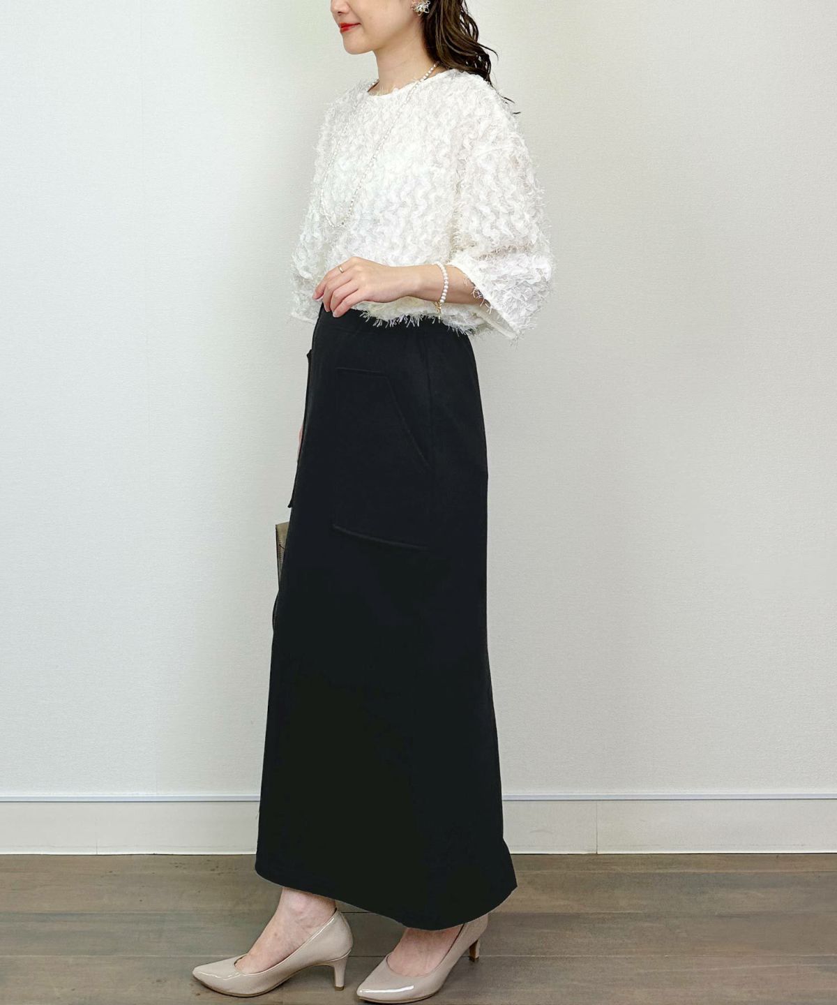 model：H164　着用サイズ：M　ブラック