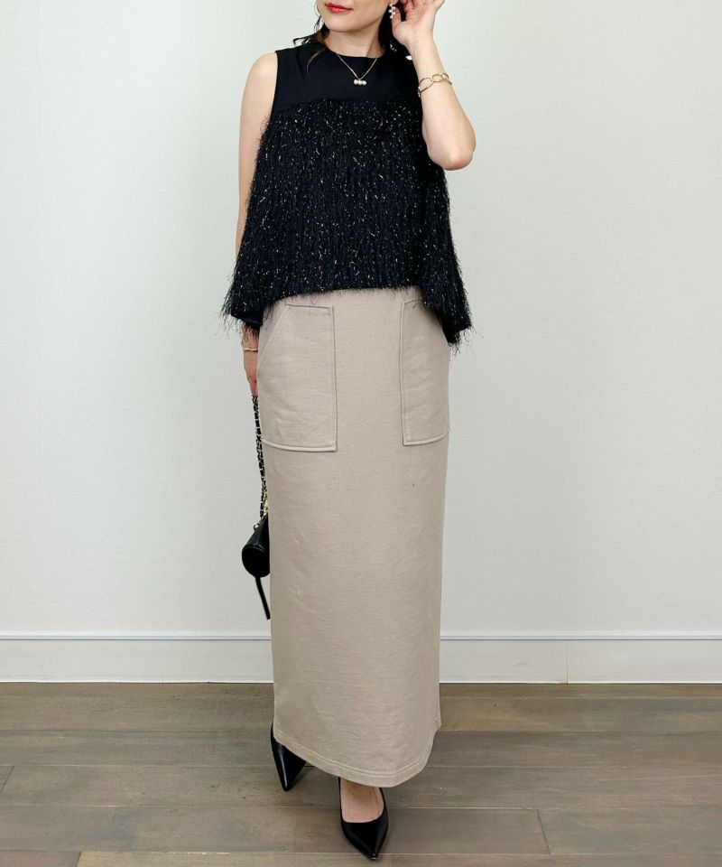 model：H164　着用サイズ：M　モカ