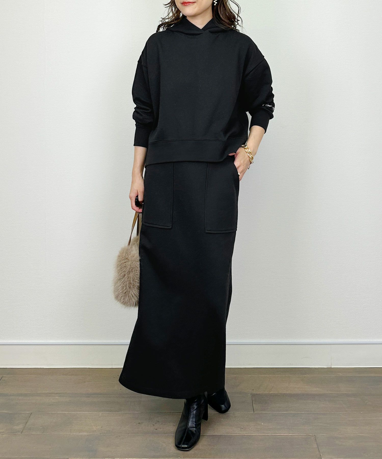 model：H164　着用サイズ：M　ブラック　セットアップで