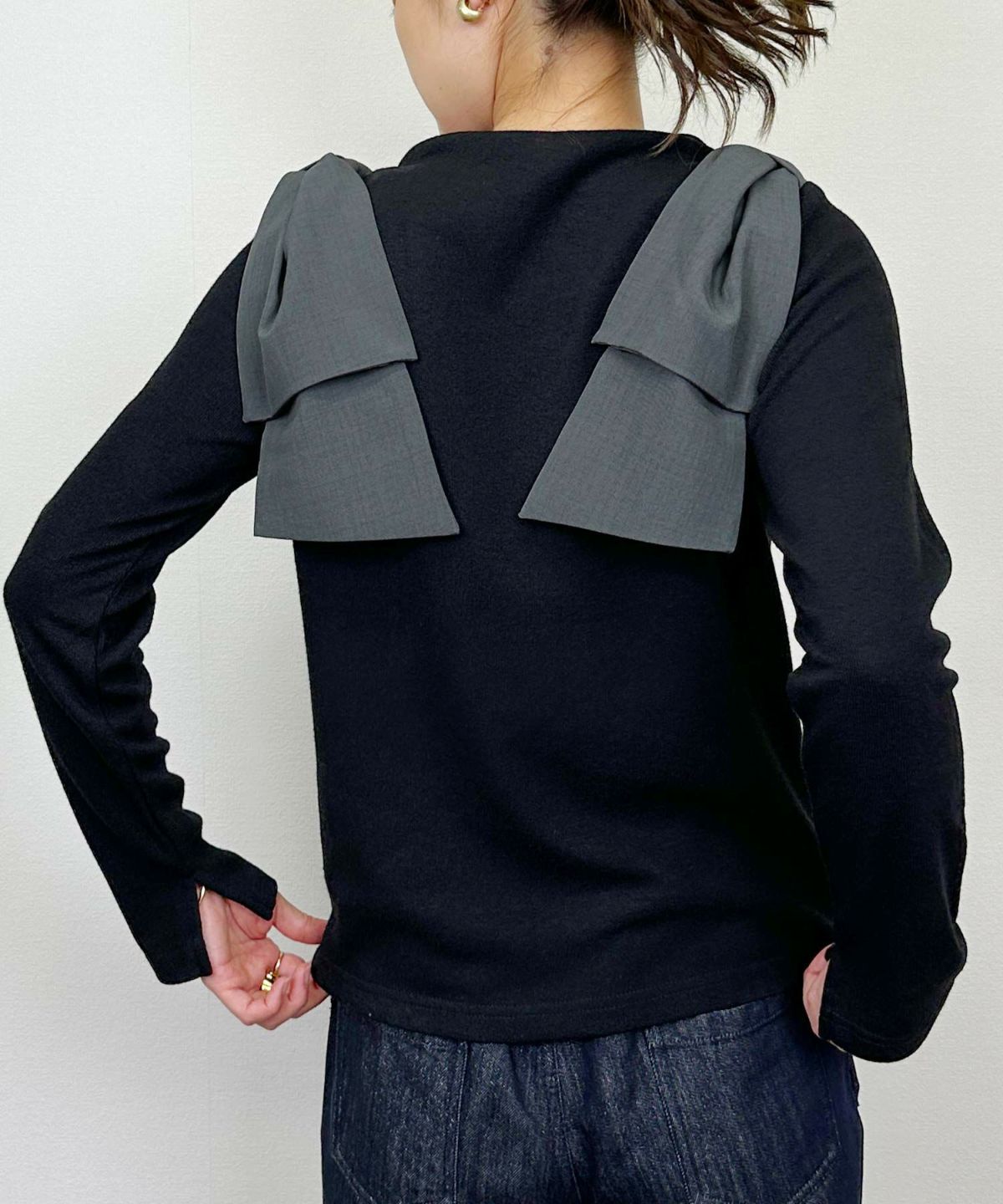 model：H164　着用サイズ：M　ブラック