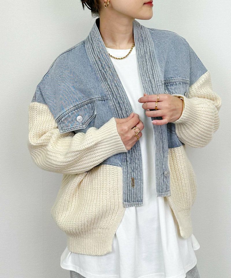 model：H164　着用サイズ：M　オフホワイト