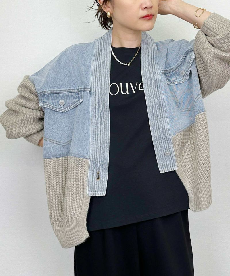 model：H164　着用サイズ：M　グレイッシュベージュ