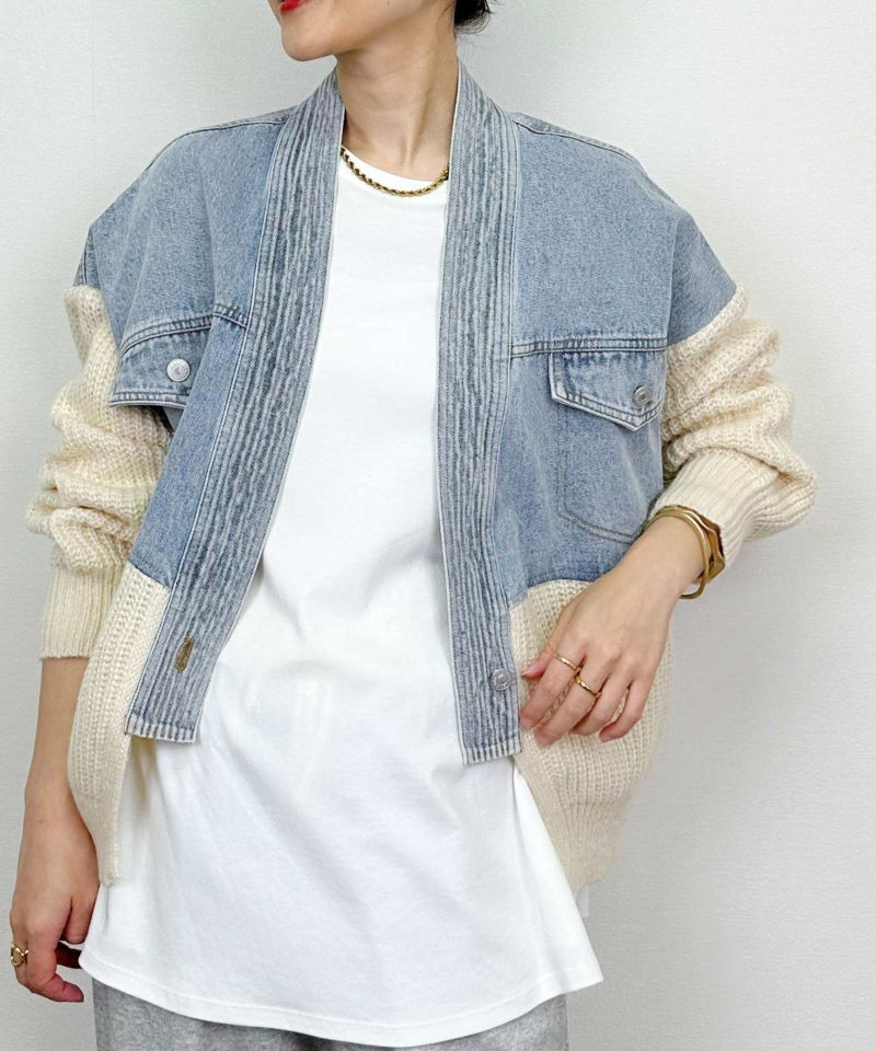 model：H164　着用サイズ：M　オフホワイト