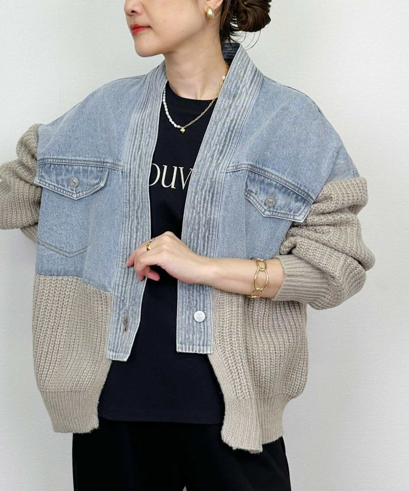 model：H164　着用サイズ：M　グレイッシュベージュ