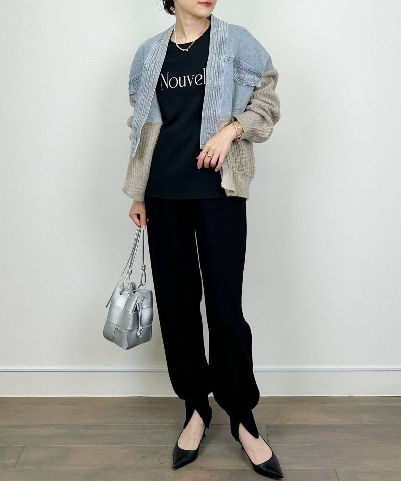 model：H164　着用サイズ：M　グレイッシュベージュ