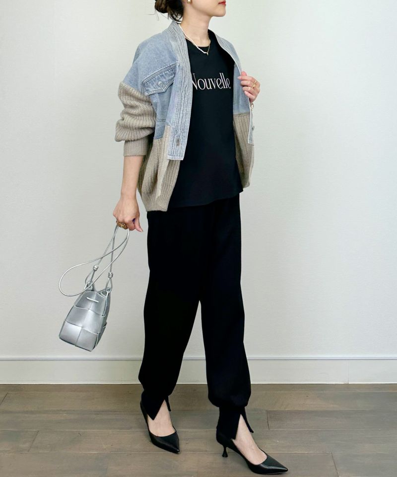 model：H164　着用サイズ：M　グレイッシュベージュ