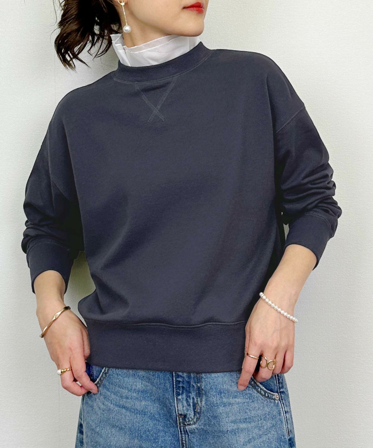 model：H164　着用サイズ：M　ネイビー