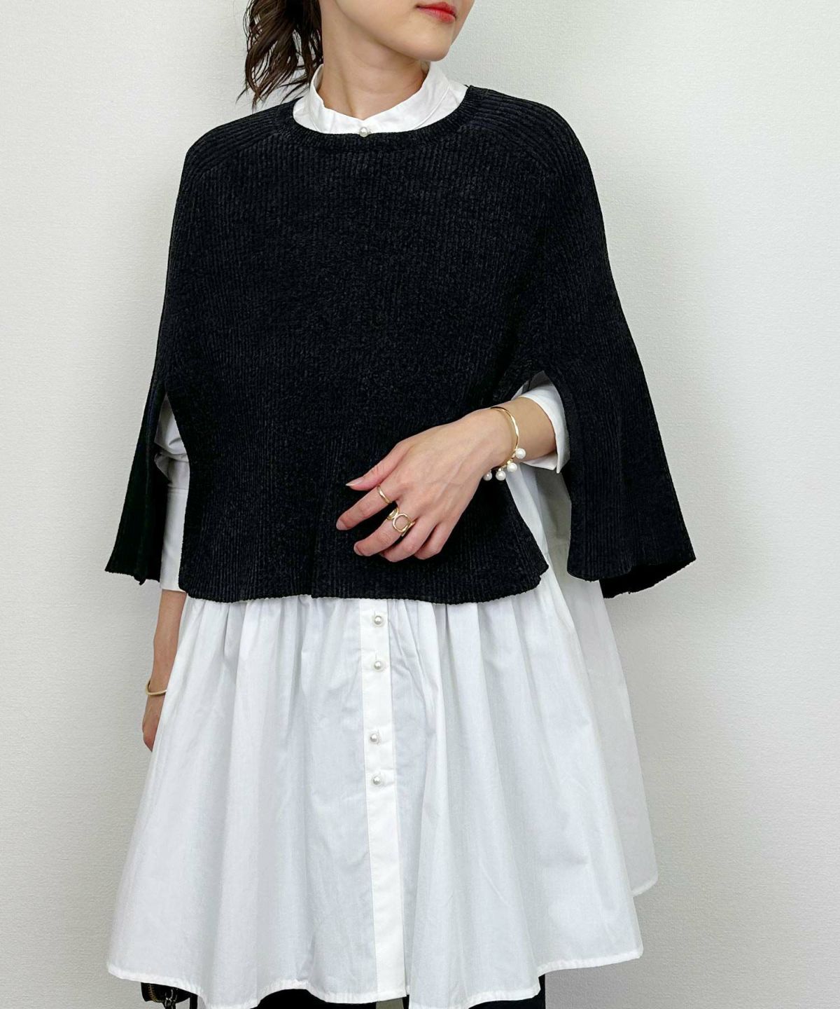 model：H164　着用サイズ：M　ブラック