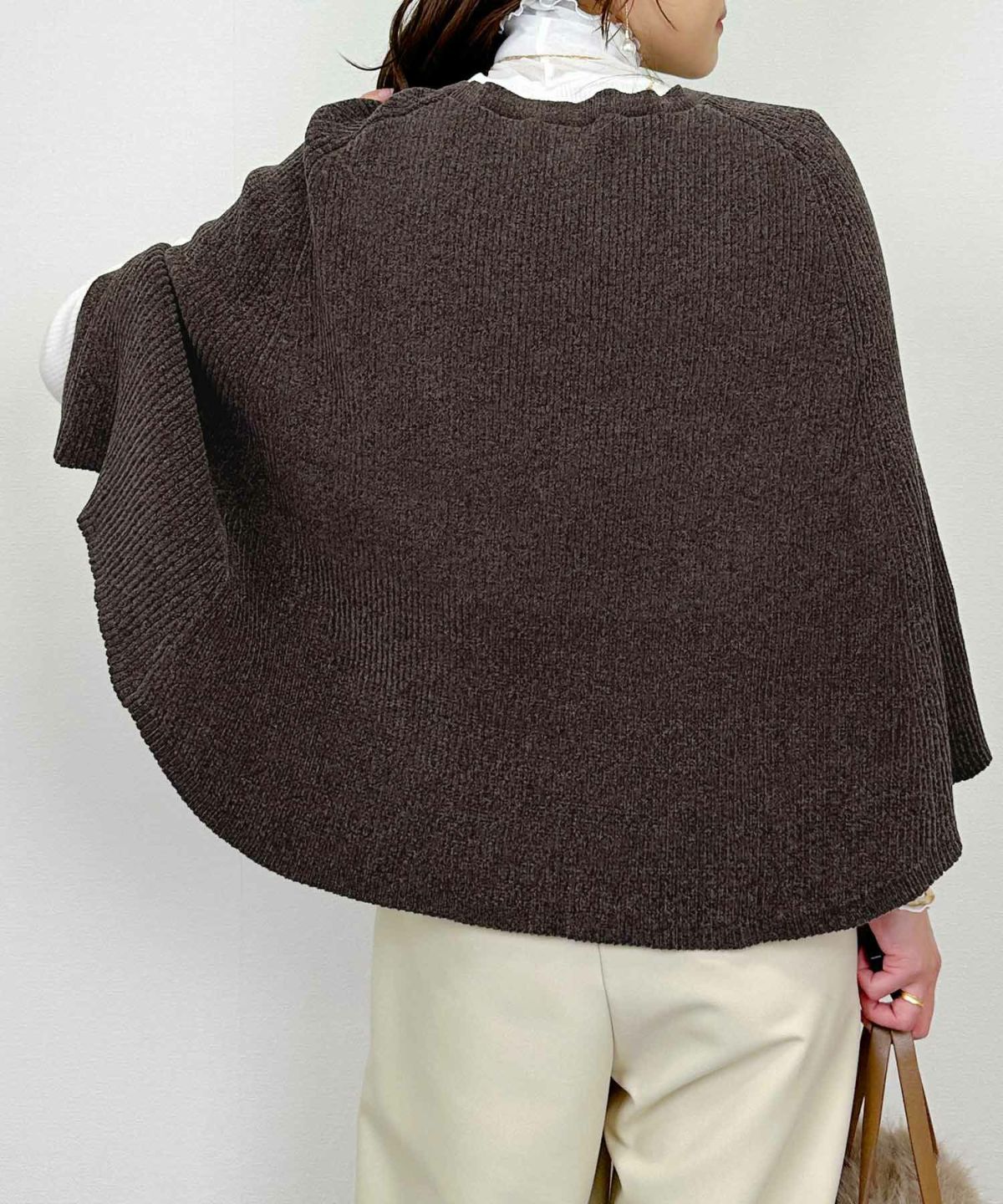 model：H164　着用サイズ：M　ダークブラウン