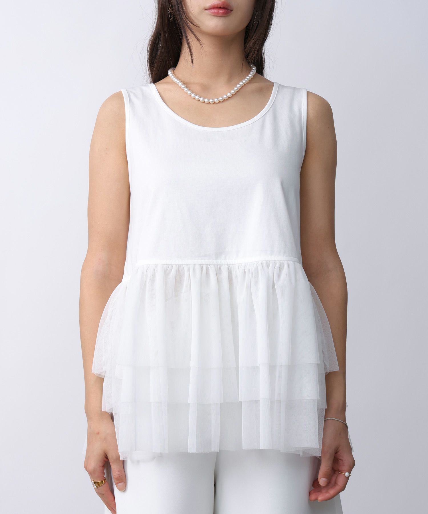 チュール重ね2wayタンクトップ | PICCIN (ピッチン) 公式通販