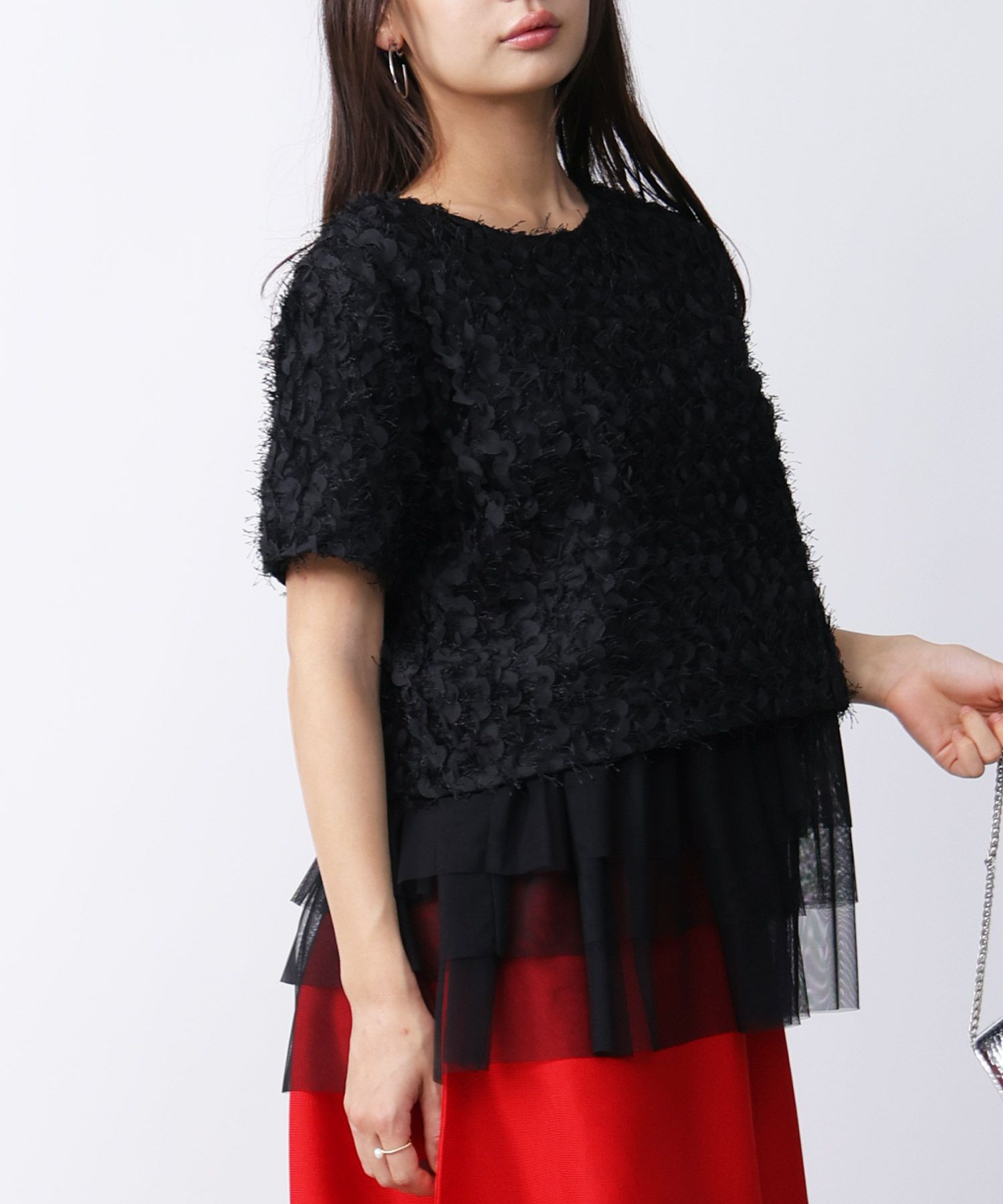 model：H160　着用サイズ：M　ブラック