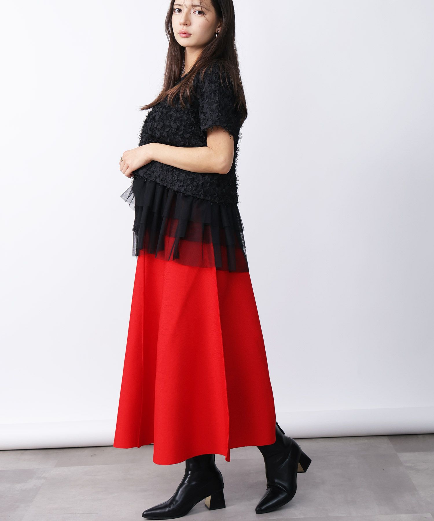 model：H160　着用サイズ：M　ブラック