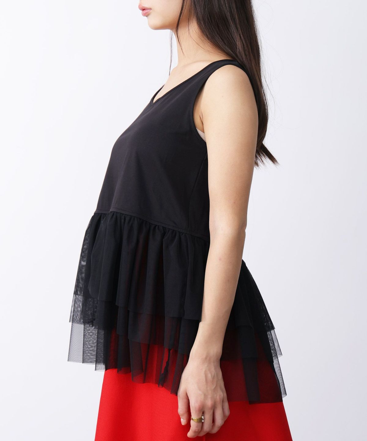 model：H160　着用サイズ：M　ブラック