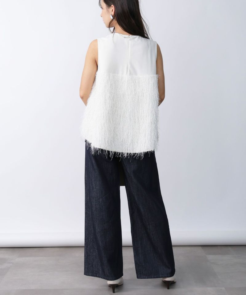 model：H160　着用サイズ：M　アイボリー