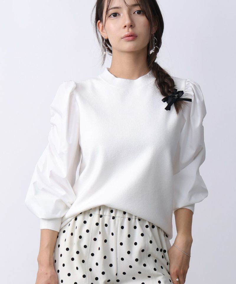 model：H160　着用サイズ：M　オフホワイト