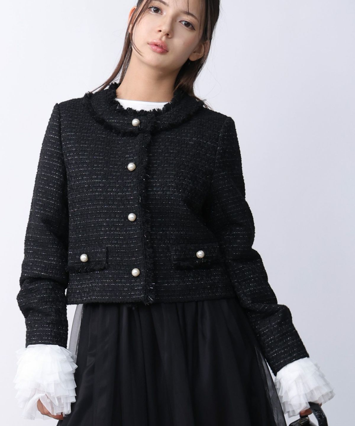 model：H160　着用サイズ：M　ブラック