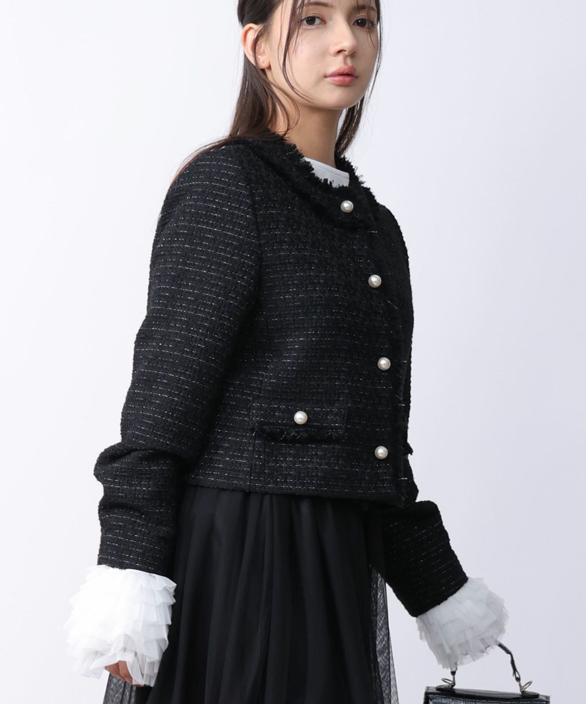 model：H160　着用サイズ：M　ブラック