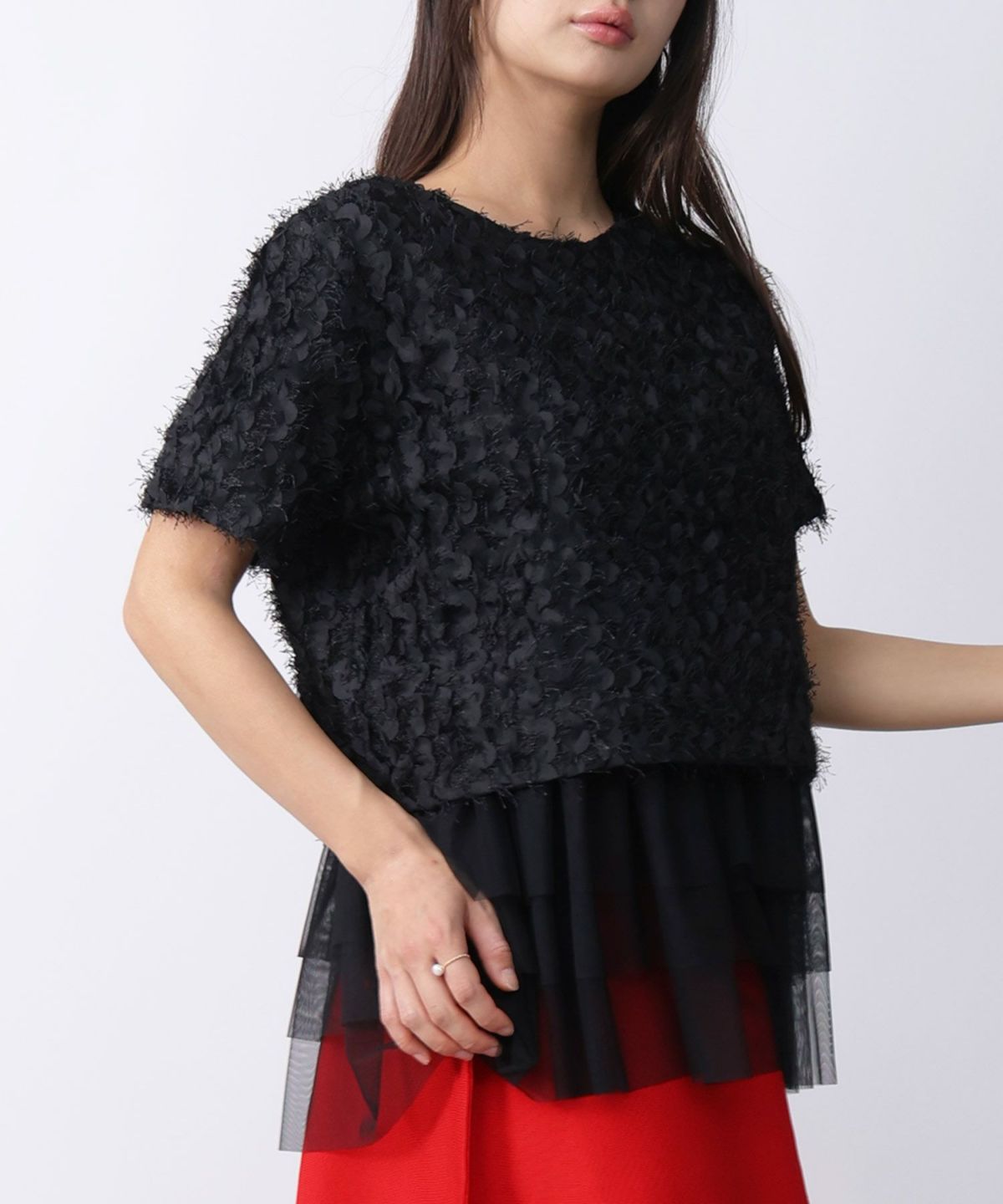 model：H160　着用サイズ：M　ブラック