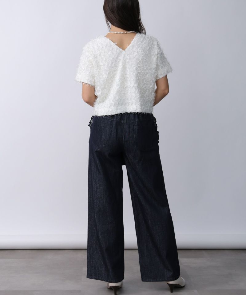 model：H160　着用サイズ：M　オフホワイト