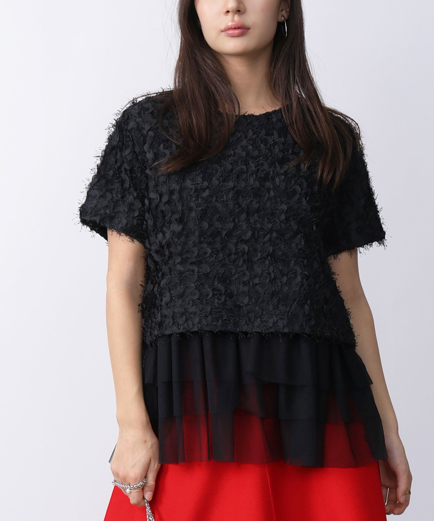 model：H160　着用サイズ：M　ブラック