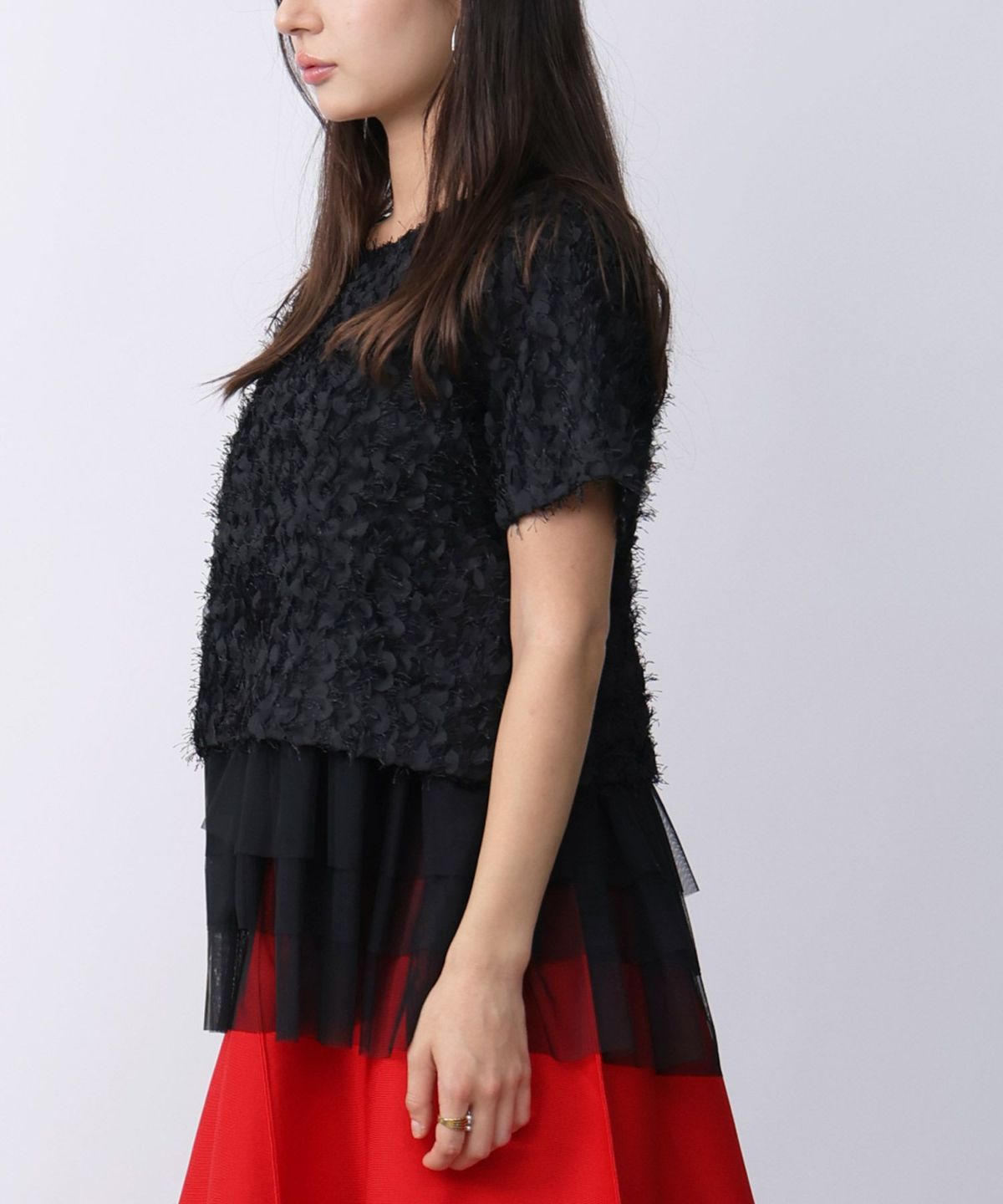 model：H160　着用サイズ：M　ブラック