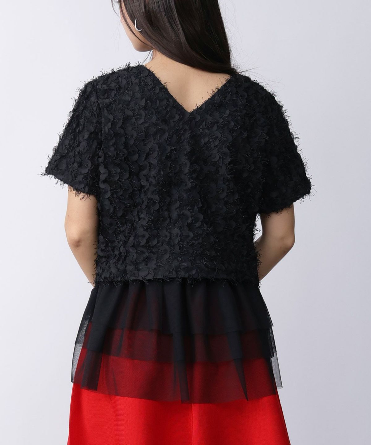 model：H160　着用サイズ：M　ブラック