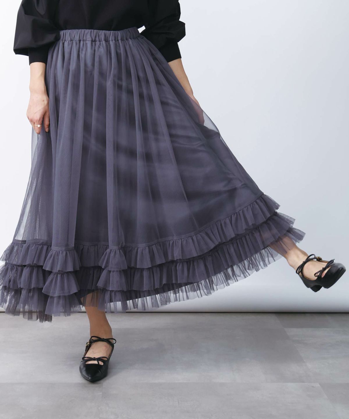 model：H160　着用サイズ：M　グレー