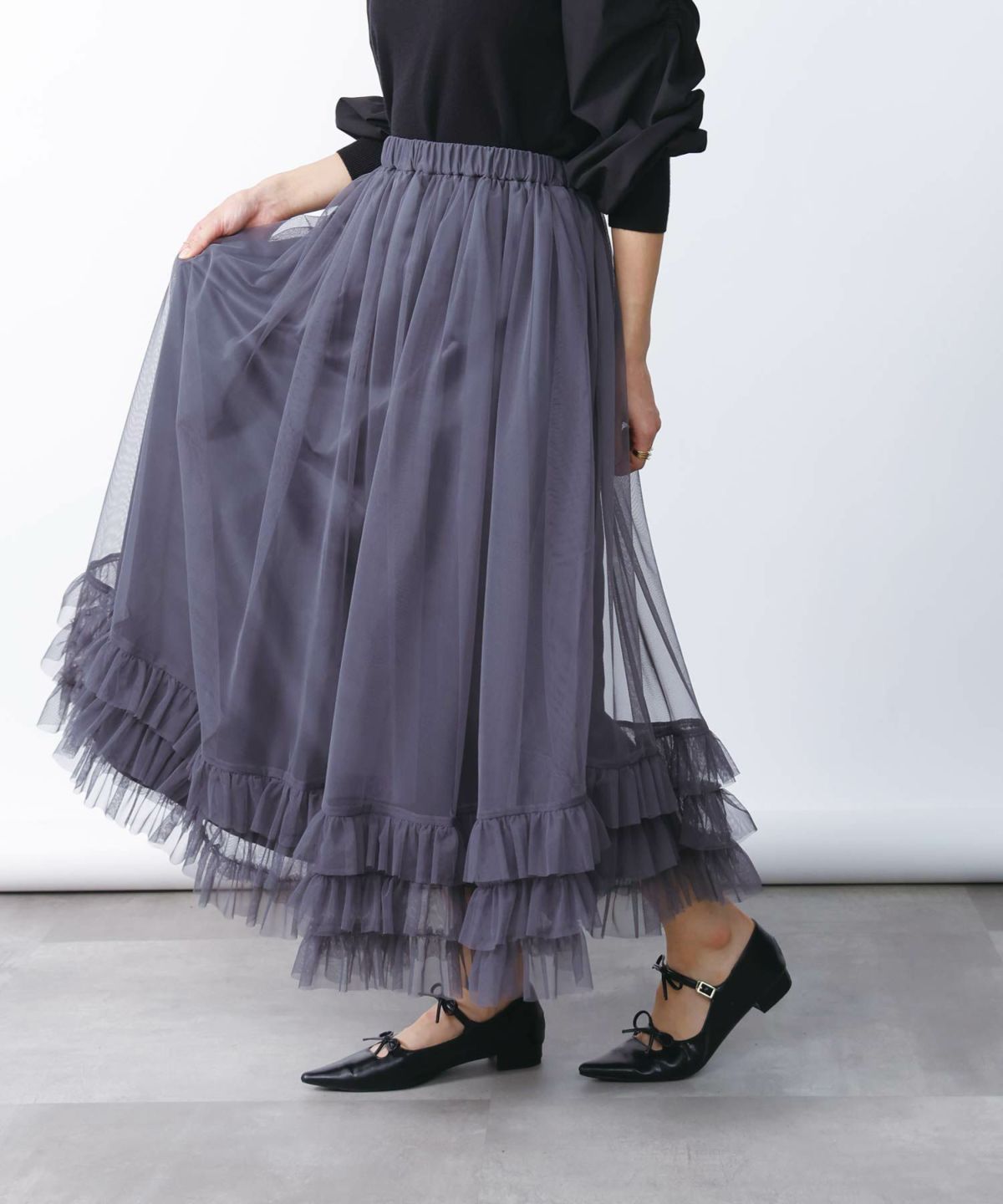 model：H160　着用サイズ：M　グレー