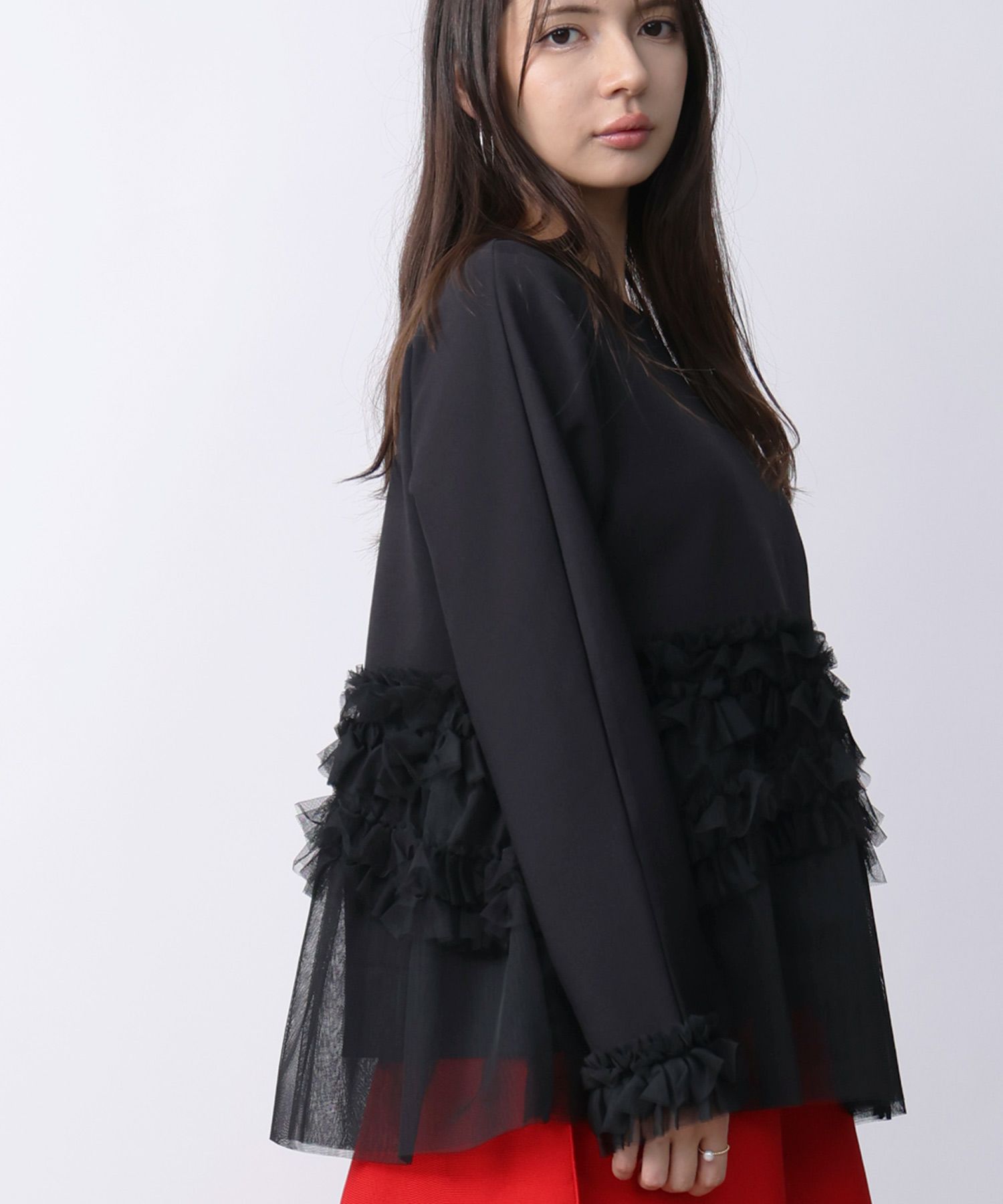 model：H160　着用サイズ：M　ブラック