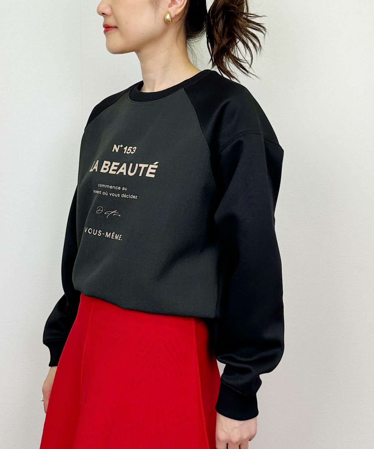 model：H164　着用サイズ：M　ブラック