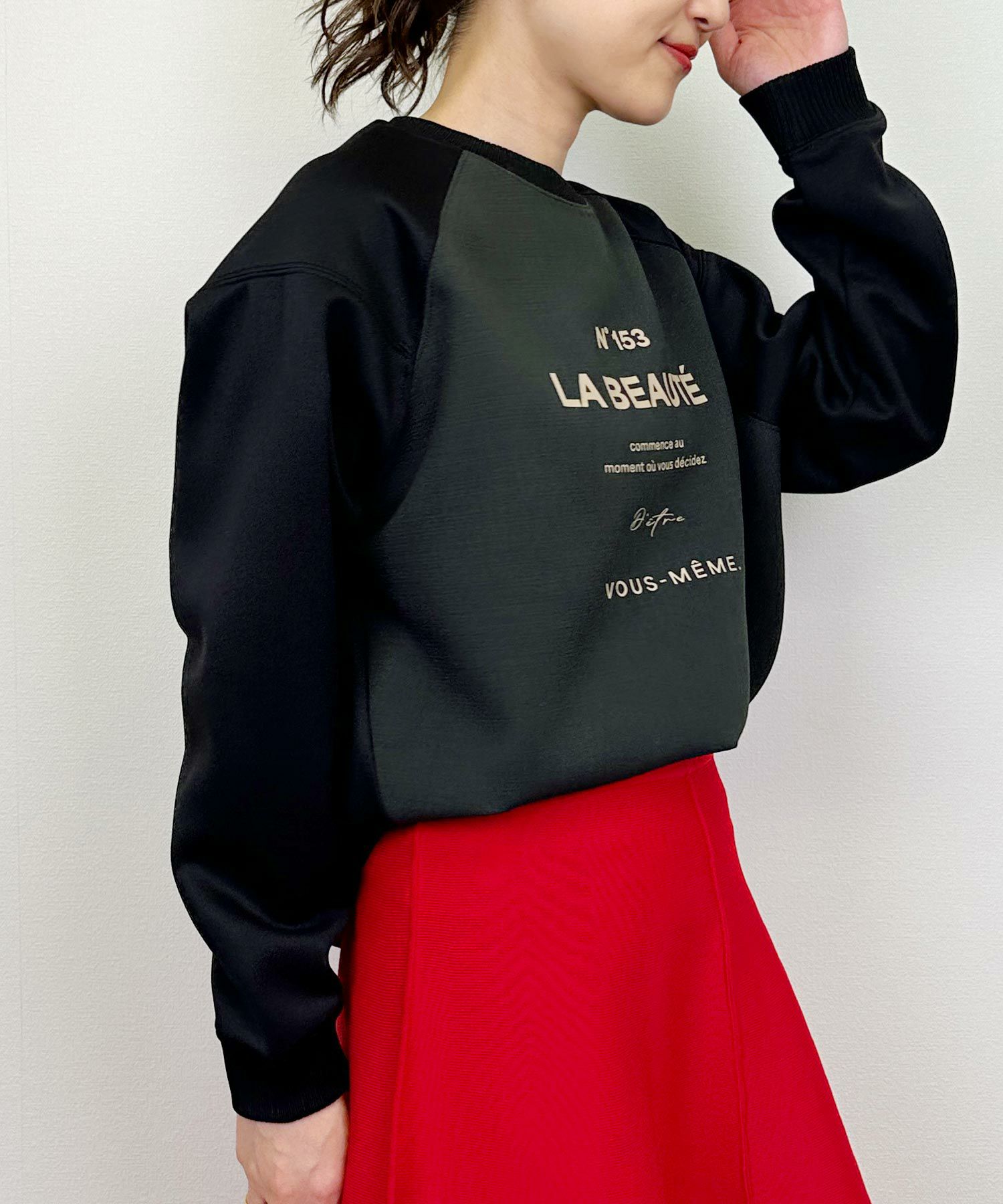 model：H164　着用サイズ：M　ブラック