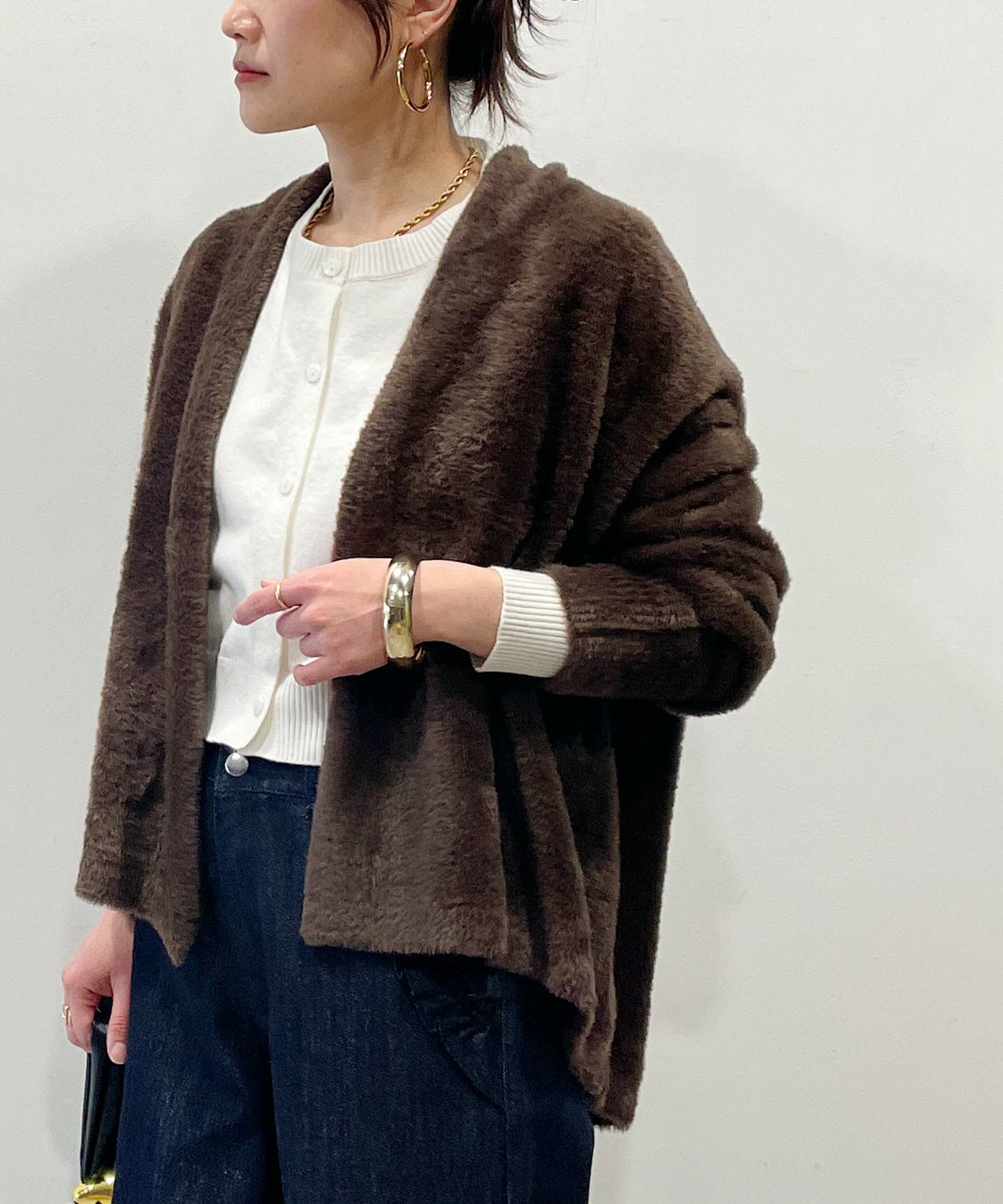model：H164　着用サイズ：M　ライトグレー