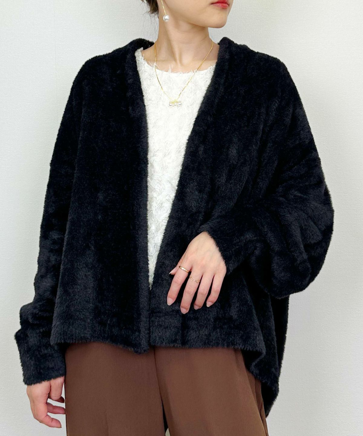 model：H164　着用サイズ：M　ブラック