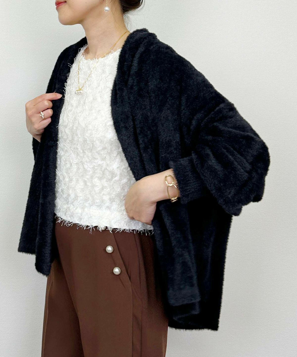 model：H164　着用サイズ：M　ブラック