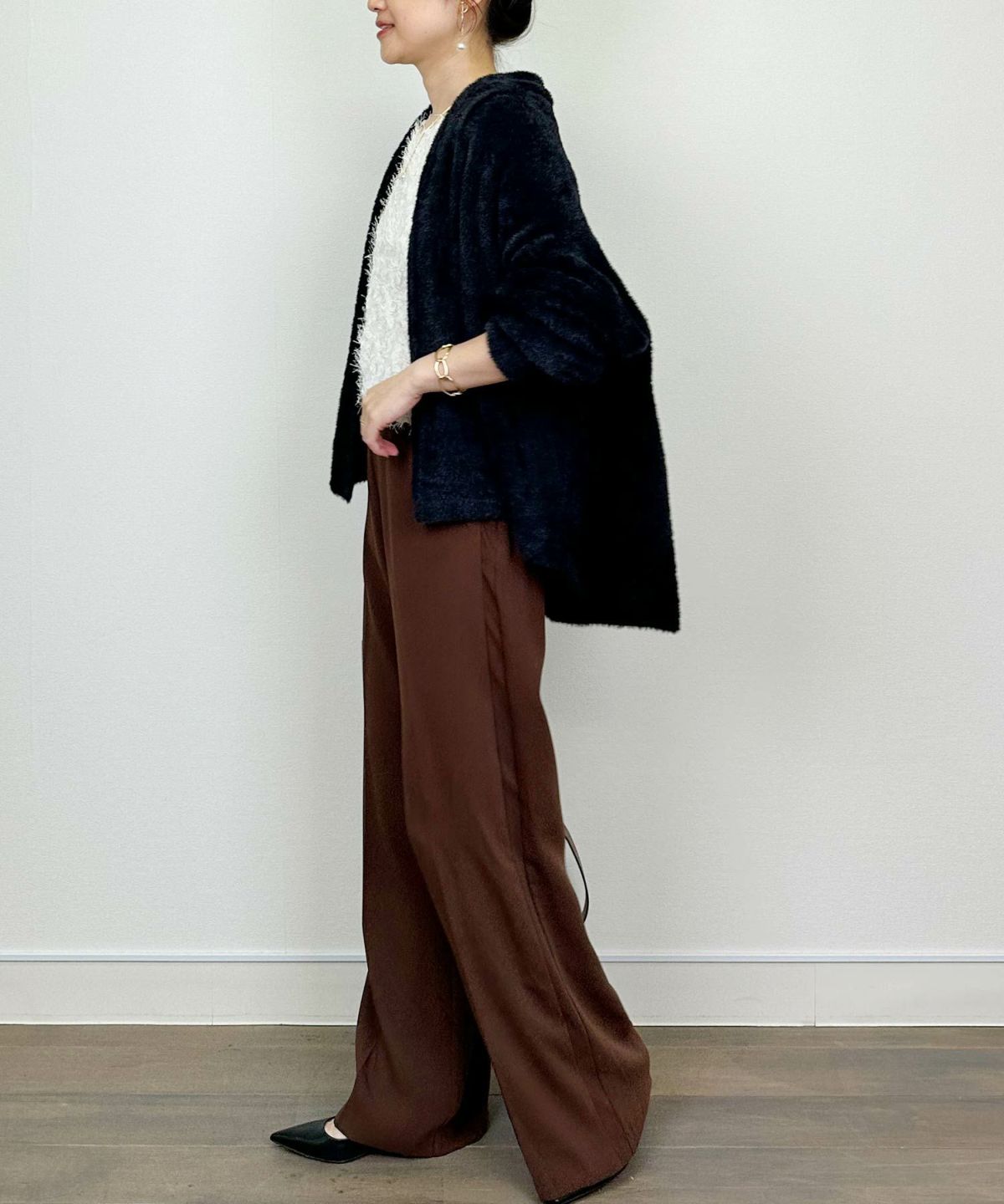 model：H164　着用サイズ：M　ブラック