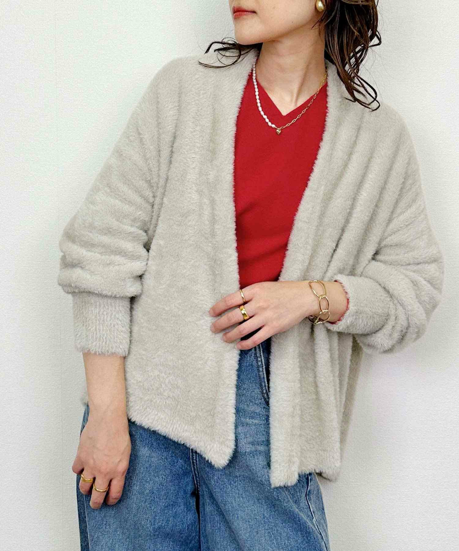 model：H164　着用サイズ：M　ライトグレー