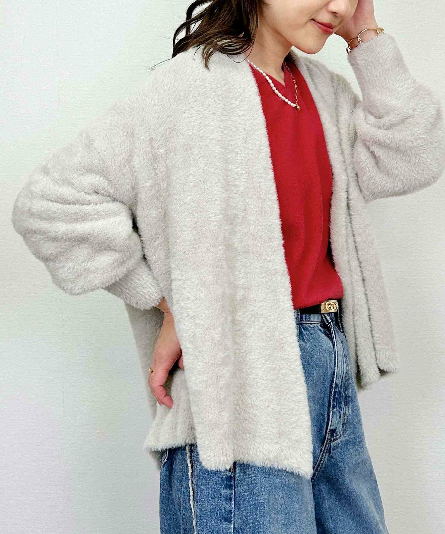 model：H164　着用サイズ：M　ライトグレー