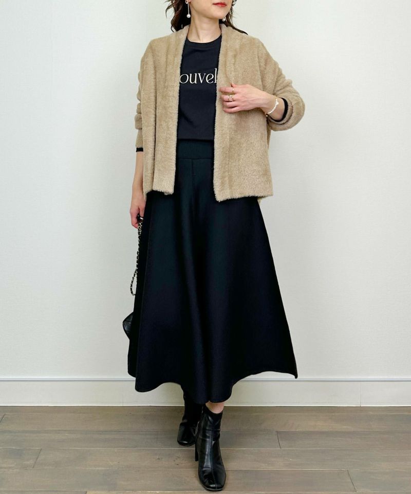 model：H164　着用サイズ：M　モカ