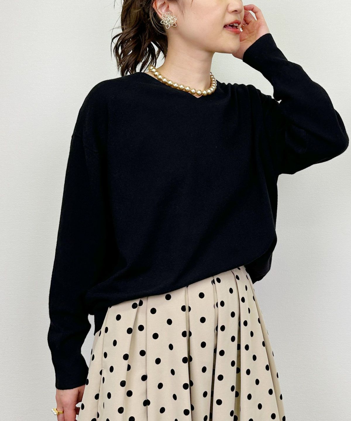 model：H164　着用サイズ：M　ブラック