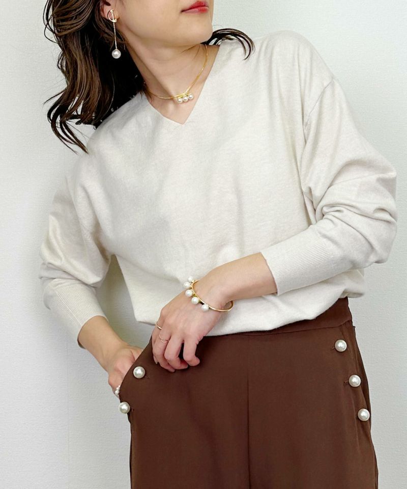 model：H164　着用サイズ：M　アイボリー