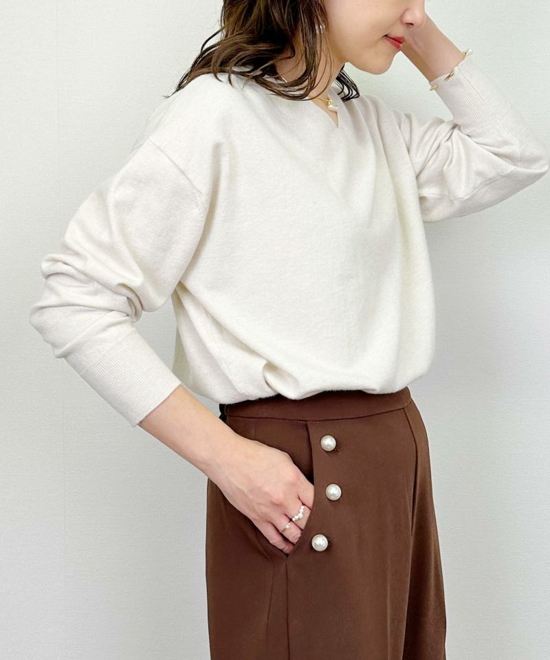 model：H164　着用サイズ：M　アイボリー