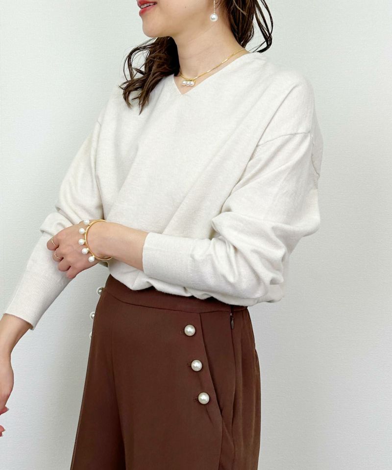 model：H164　着用サイズ：M　アイボリー