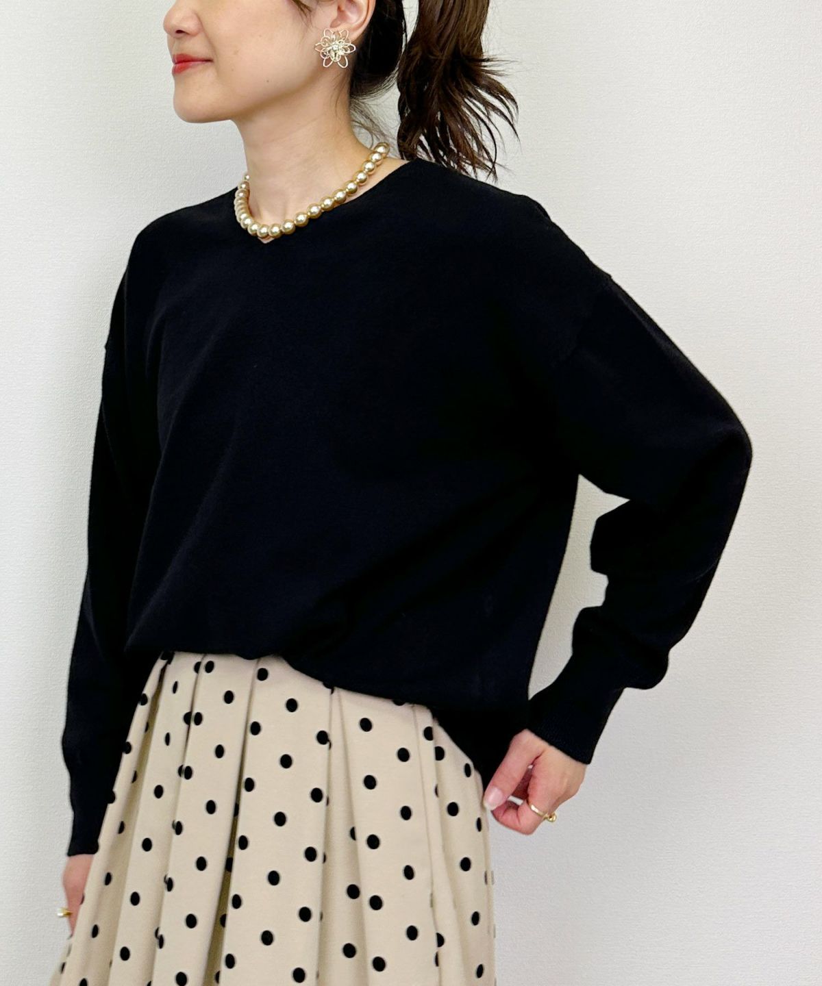 model：H164　着用サイズ：M　ブラック