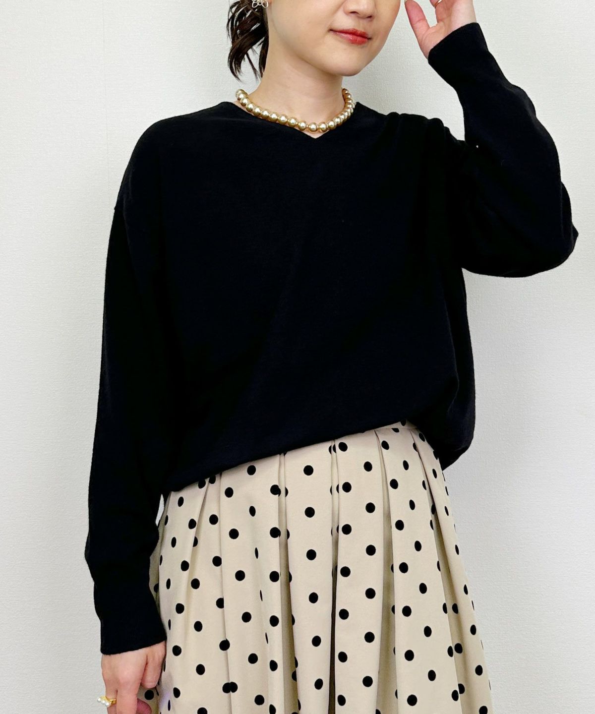 model：H164　着用サイズ：M　ブラック