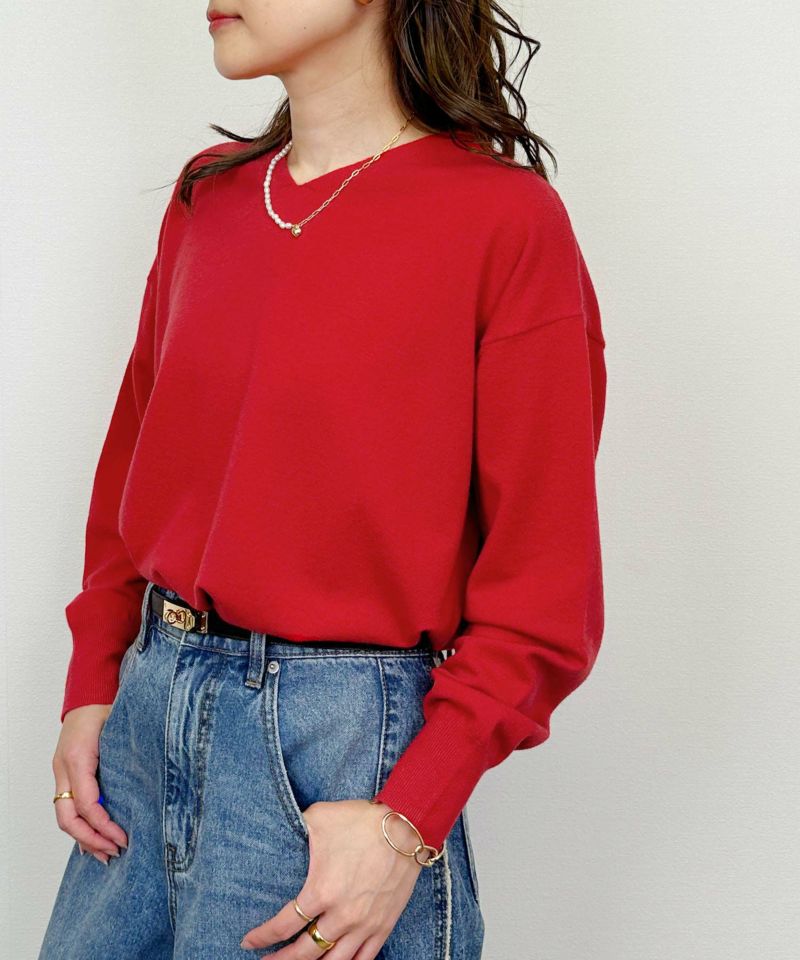 model：H164　着用サイズ：M　レッド