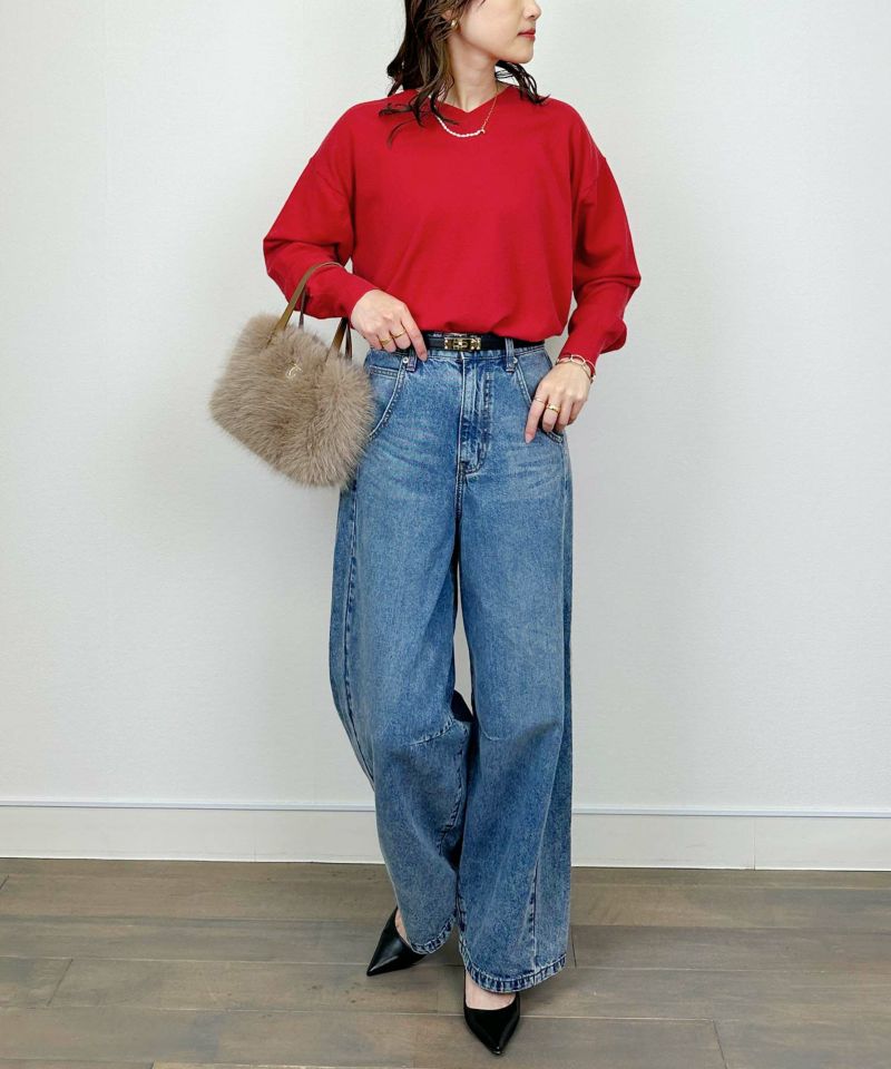 model：H164　着用サイズ：M　レッド