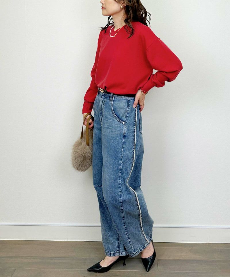 model：H164　着用サイズ：M　レッド