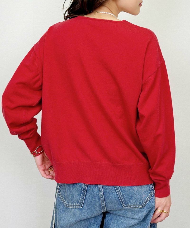 model：H164　着用サイズ：M　レッド